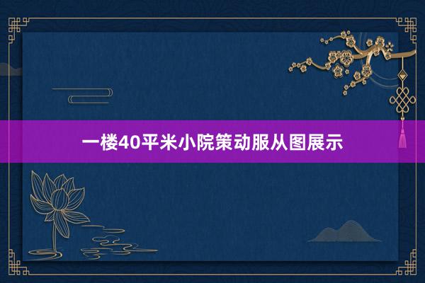一楼40平米小院策动服从图展示